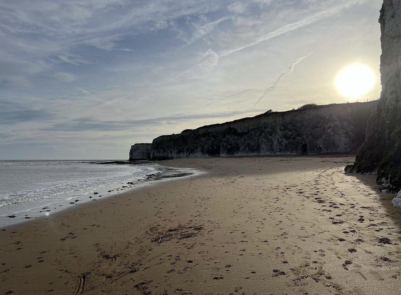 Chalk stacks at Botany Bay