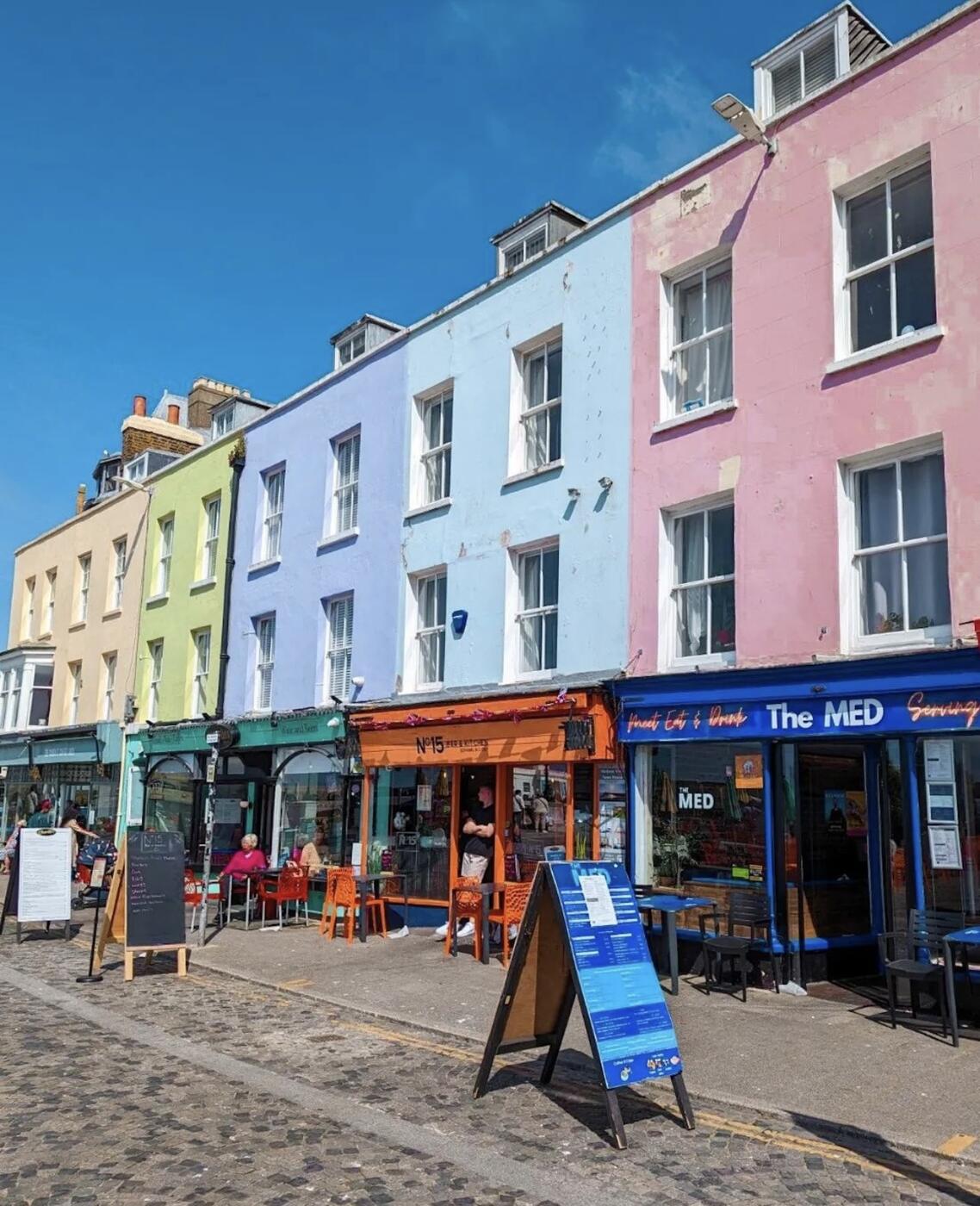 Painted shopfronts in the Old Town